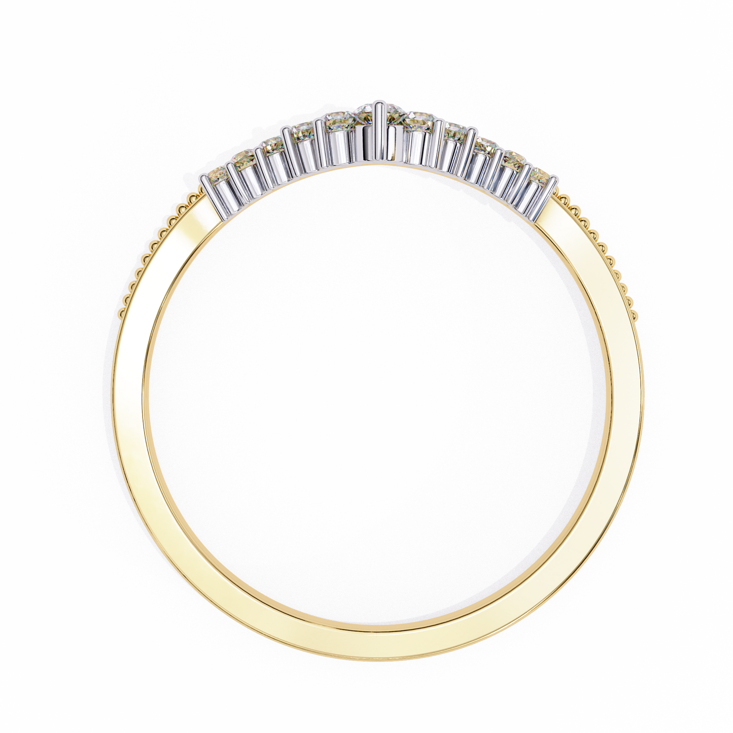 yellow gold / moissanite, yellow gold / lab grown