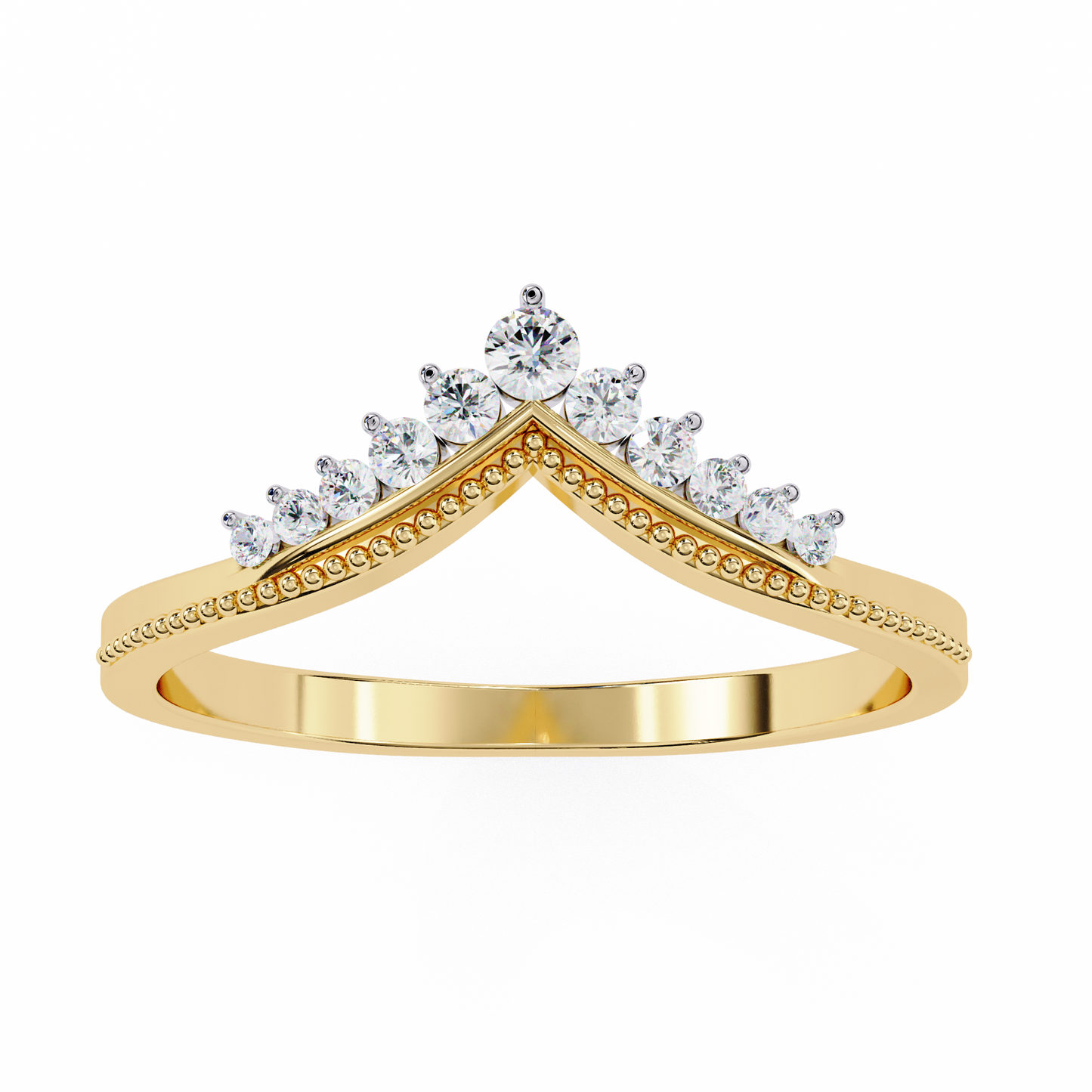 yellow gold / moissanite, yellow gold / lab grown