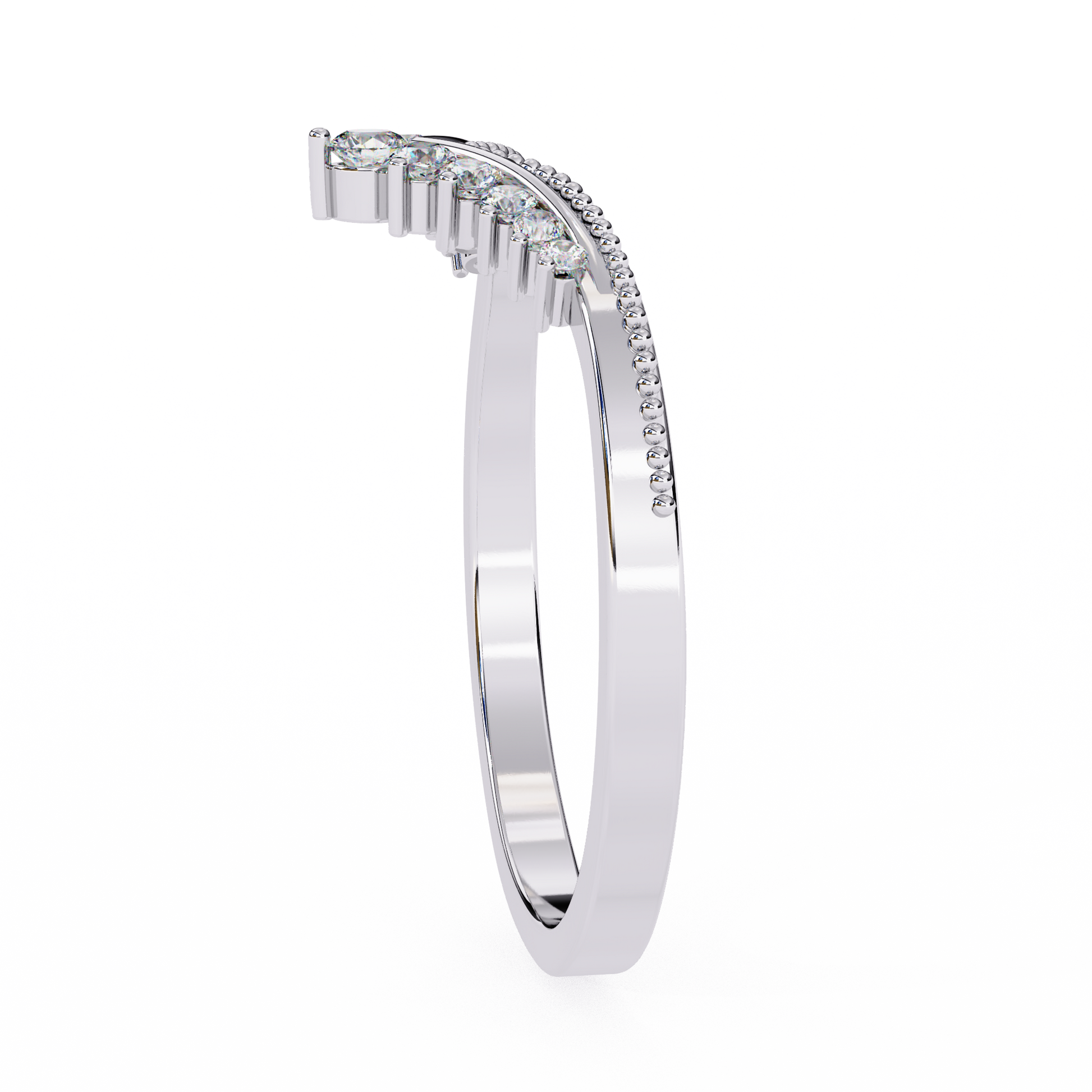 White Gold / Moissanite, White Gold / Lab Grown