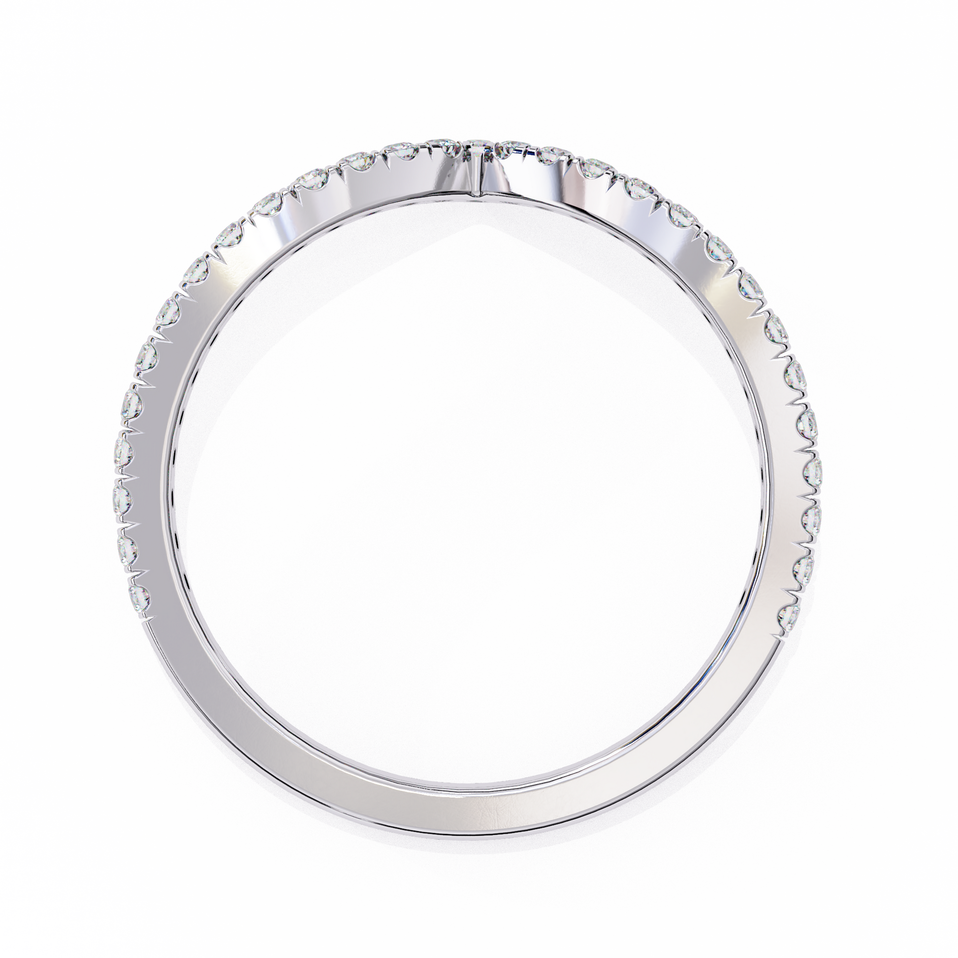 White Gold / Moissanite, White Gold / Lab Grown