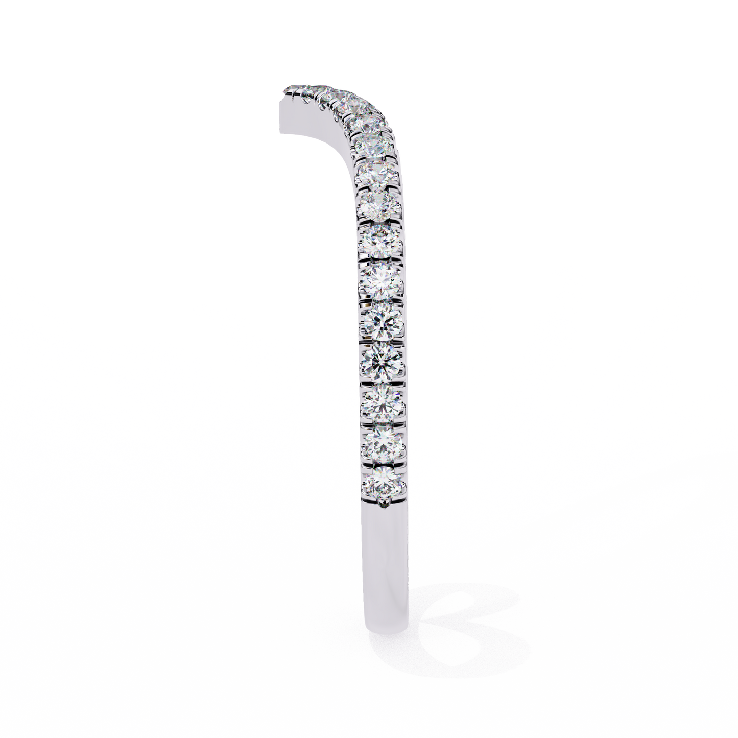 white gold / moissanite, white gold / lab grown