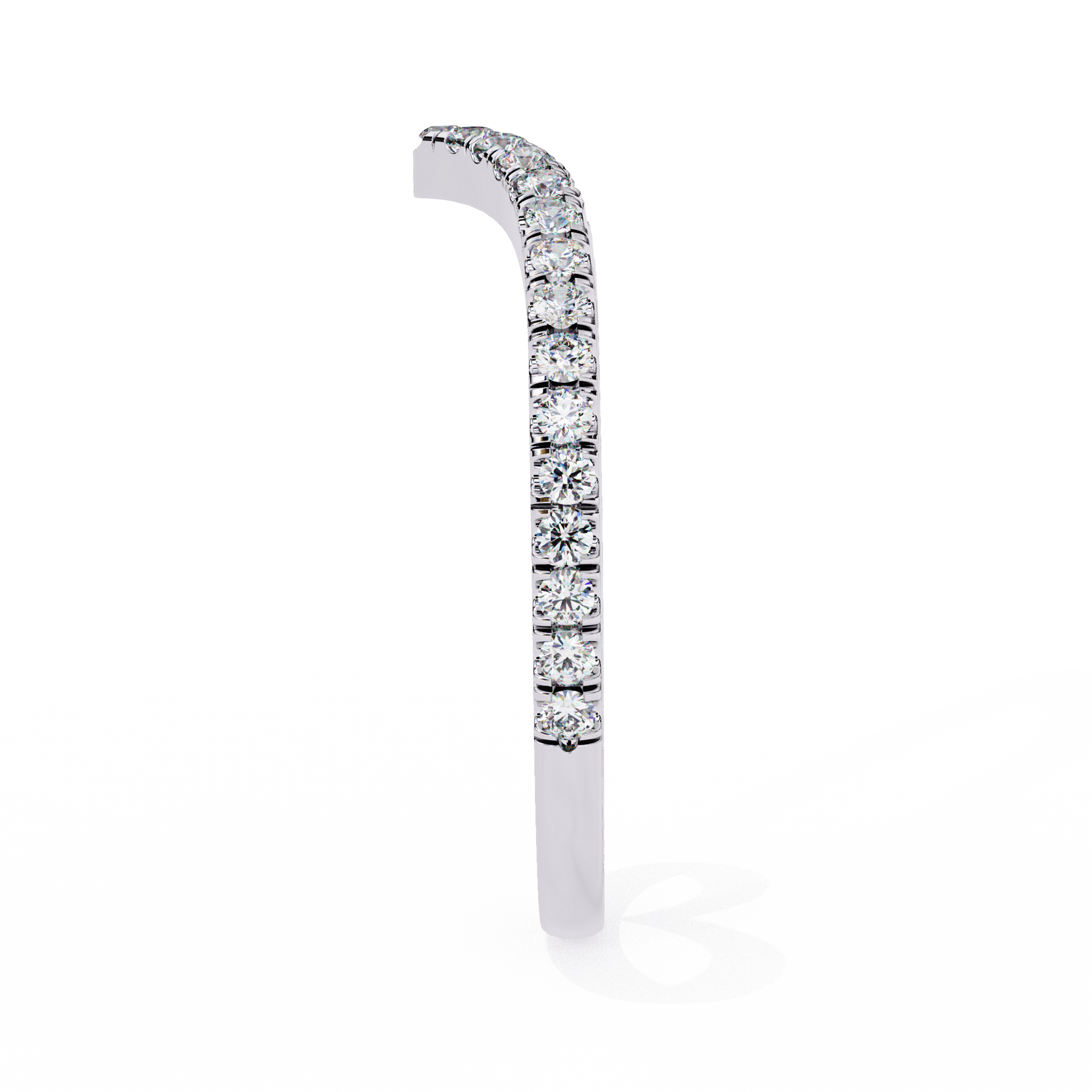 White Gold / Moissanite, White Gold / Lab Grown