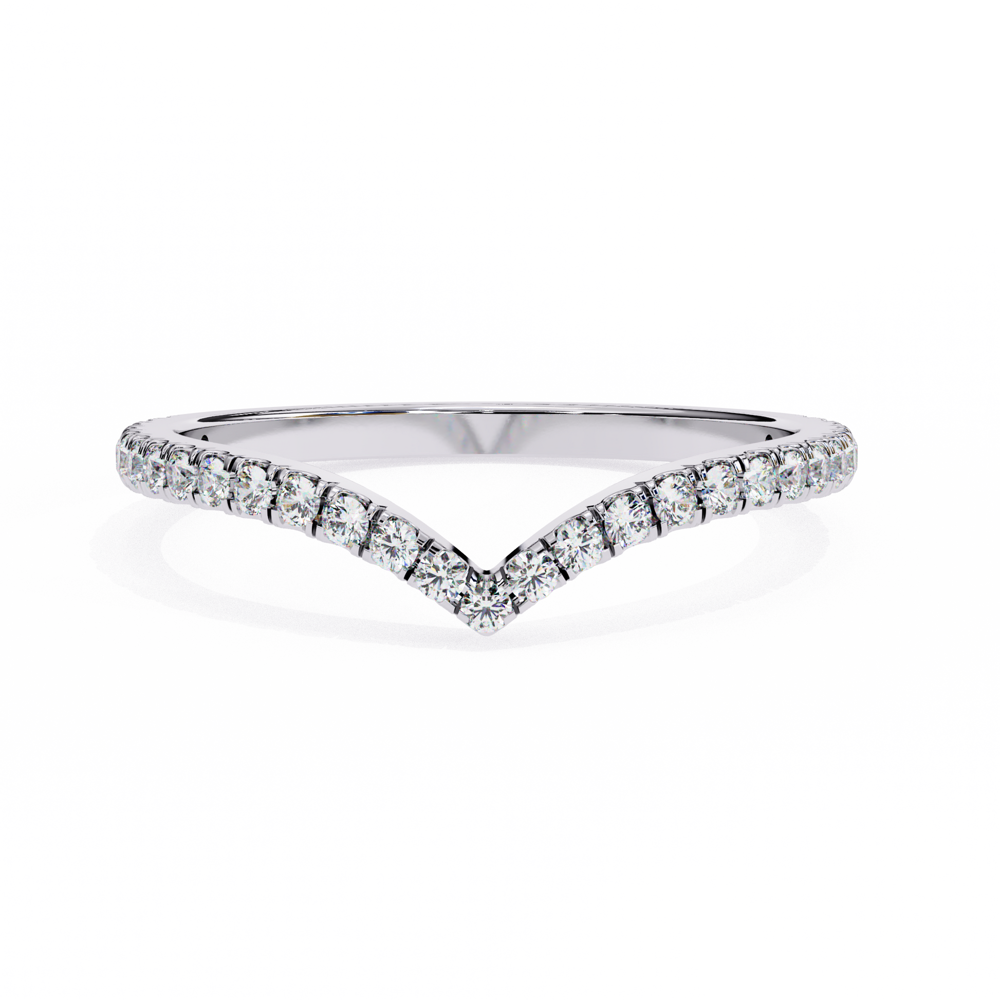 White Gold / Moissanite, White Gold / Lab Grown