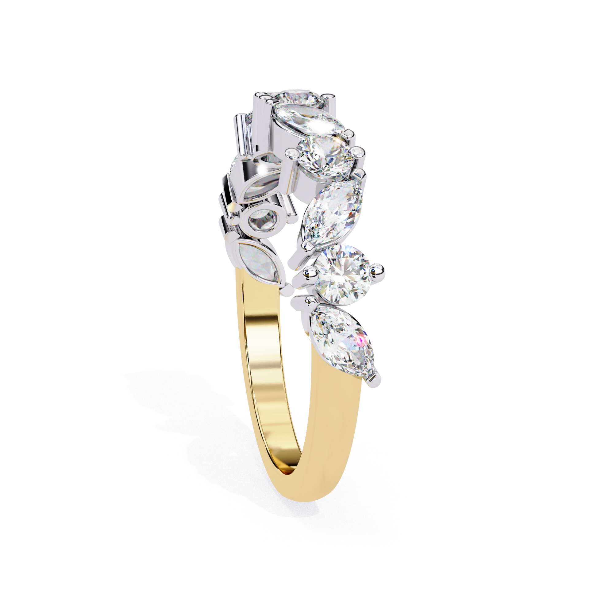Yellow Gold / Moissanite, Yellow Gold / Lab Grown
