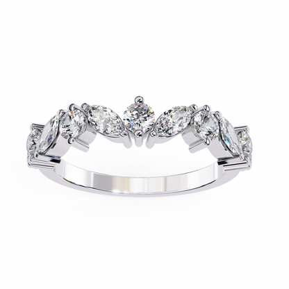 White Gold / Moissanite, White Gold / Lab Grown