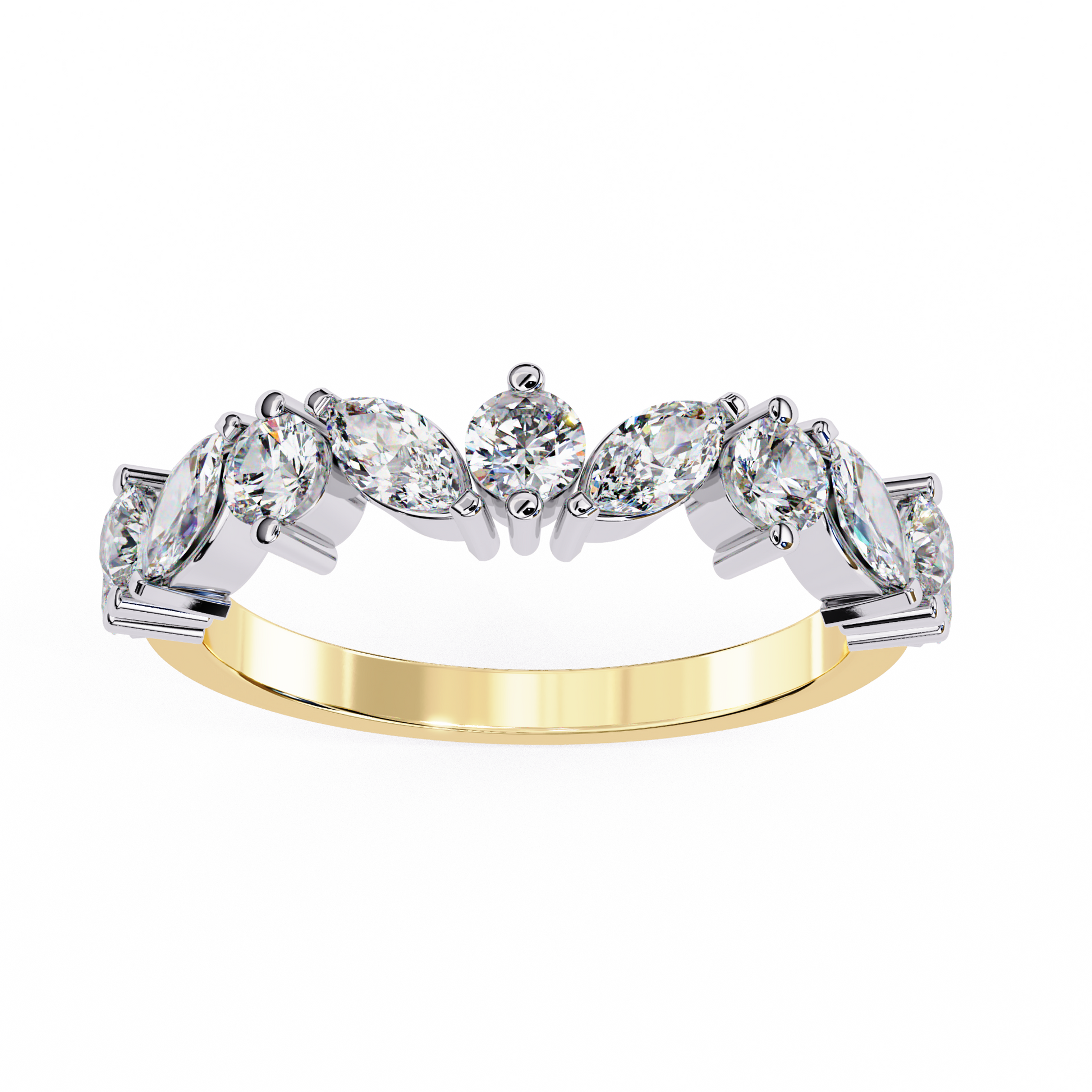 Yellow Gold / Moissanite, Yellow Gold / Lab Grown