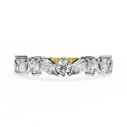 Yellow Gold / Moissanite, Yellow Gold / Lab Grown