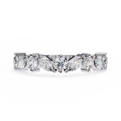 White Gold / Moissanite, White Gold / Lab Grown