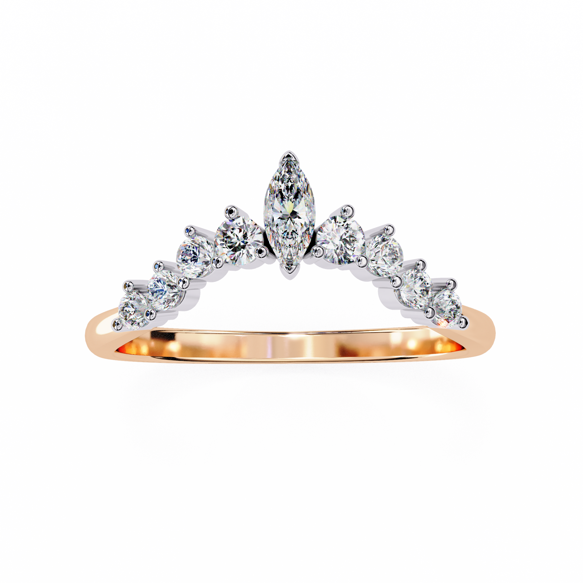 Rose Gold / Moissanite, Rose Gold / Lab Grown