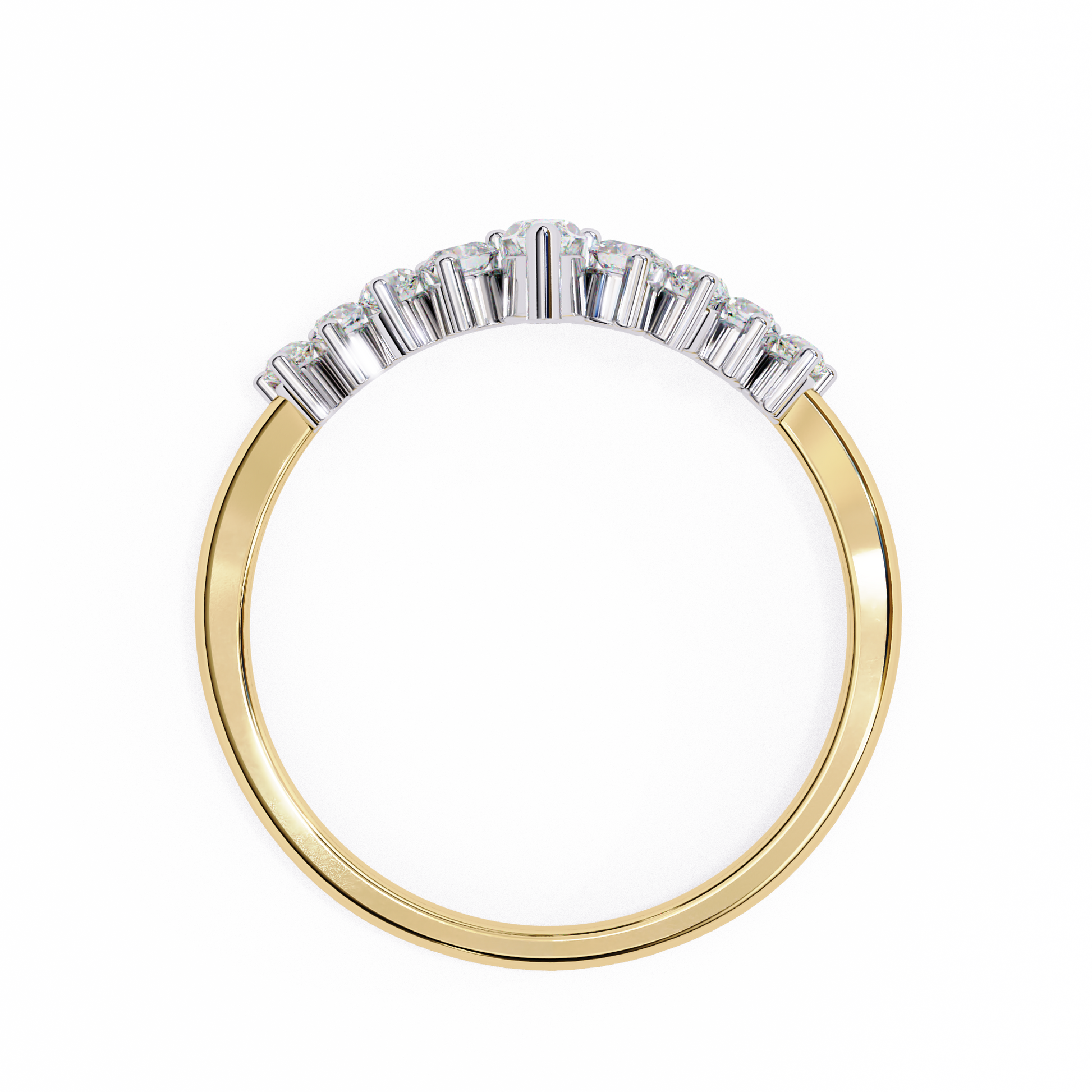 Yellow Gold / Moissanite, Yellow Gold / Lab Grown