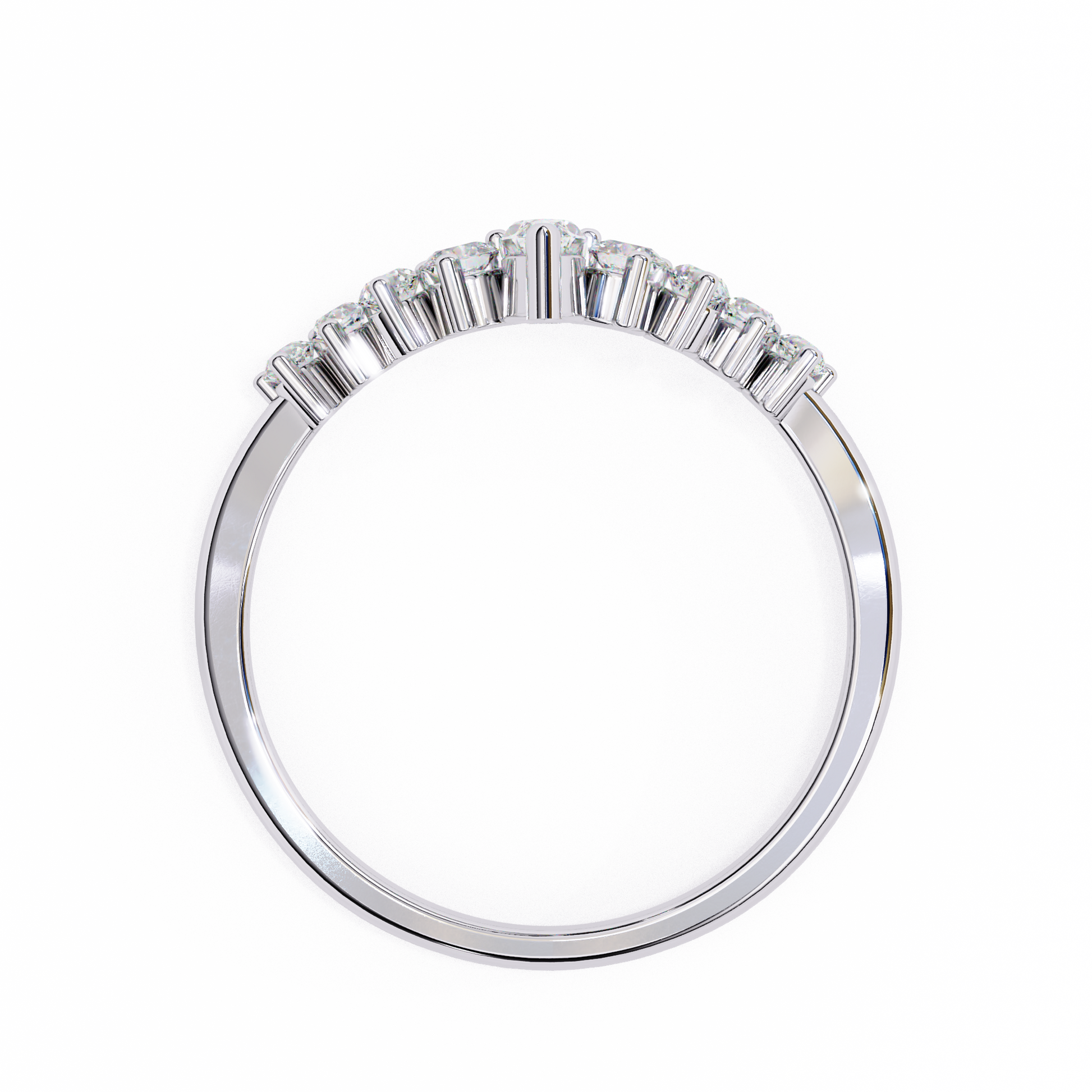 White Gold / Moissanite, White Gold / Lab Grown