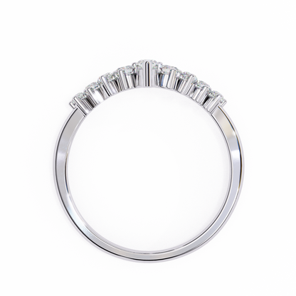 White Gold / Moissanite, White Gold / Lab Grown