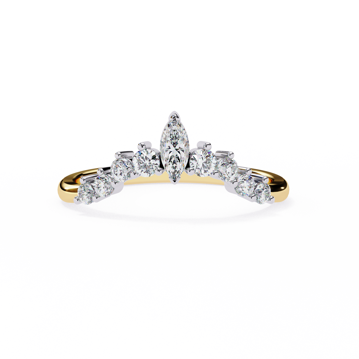yellow gold / moissanite, yellow gold / lab grown