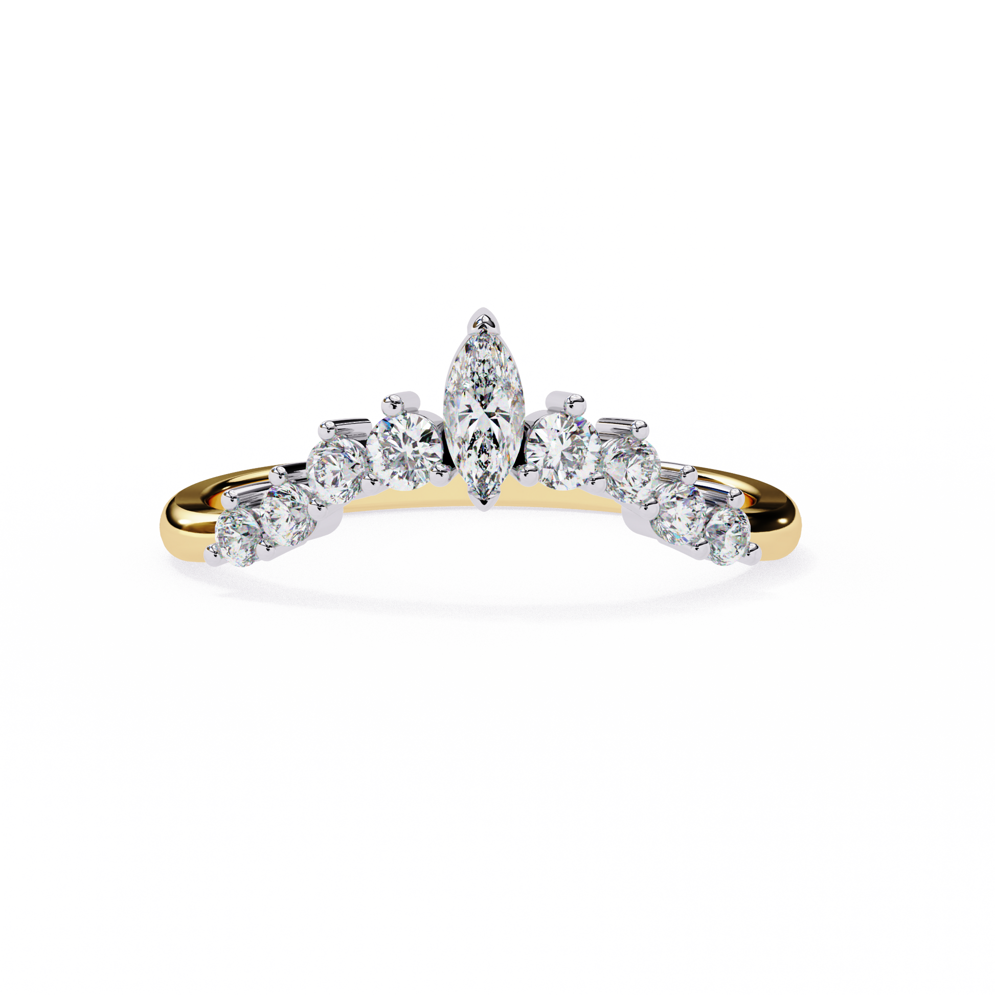 Yellow Gold / Moissanite, Yellow Gold / Lab Grown
