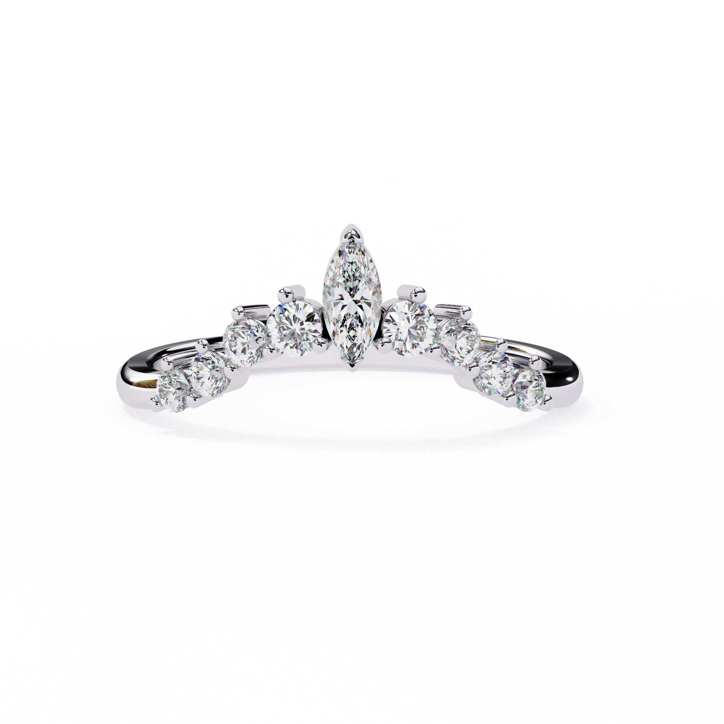 white gold / moissanite, white gold / lab grown