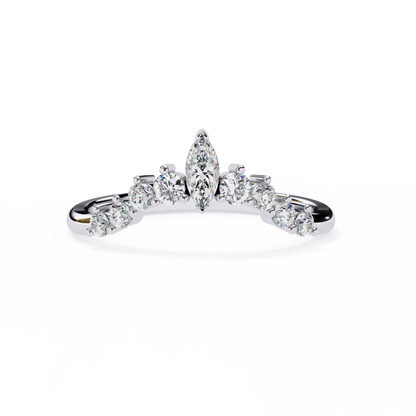 White Gold / Moissanite, White Gold / Lab Grown