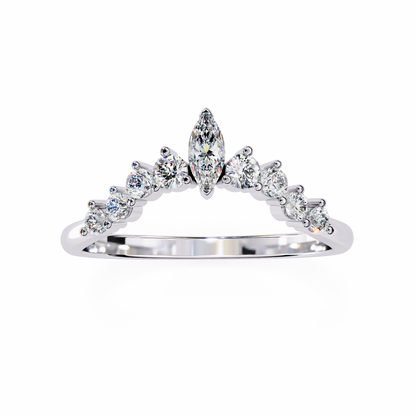 White Gold / Moissanite, White Gold / Lab Grown
