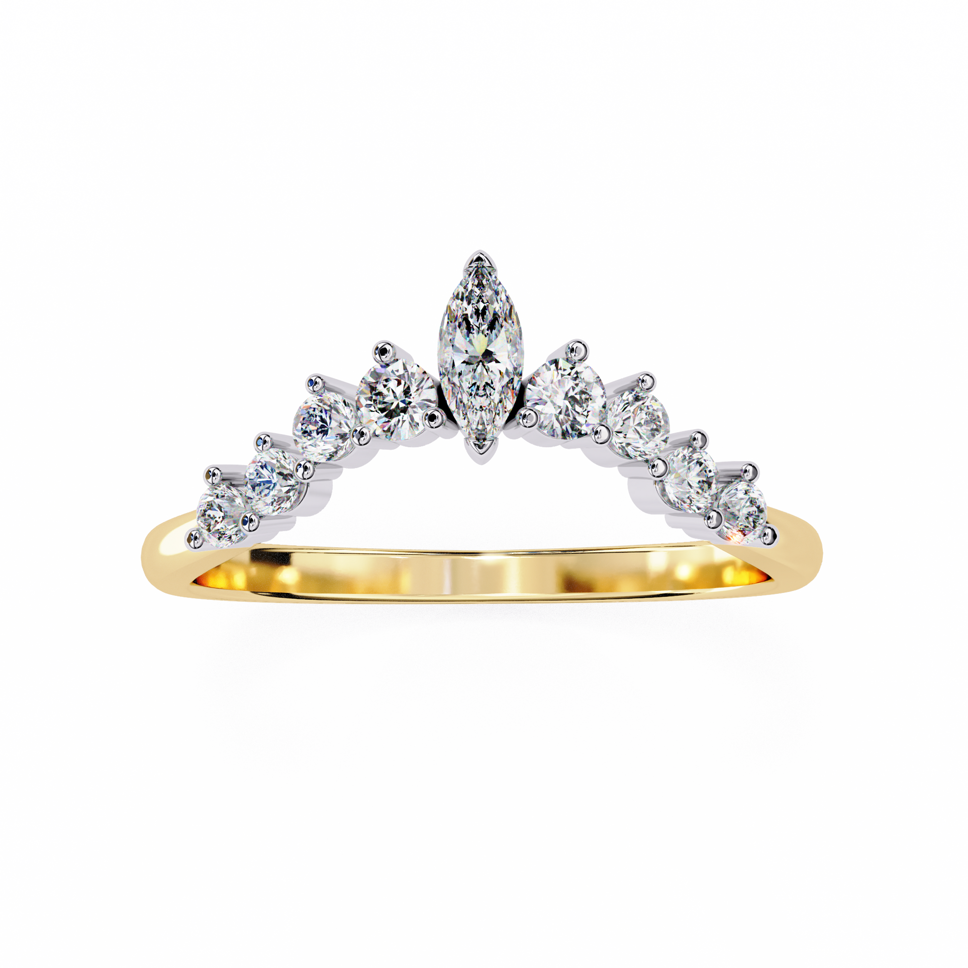Yellow Gold / Moissanite, Yellow Gold / Lab Grown