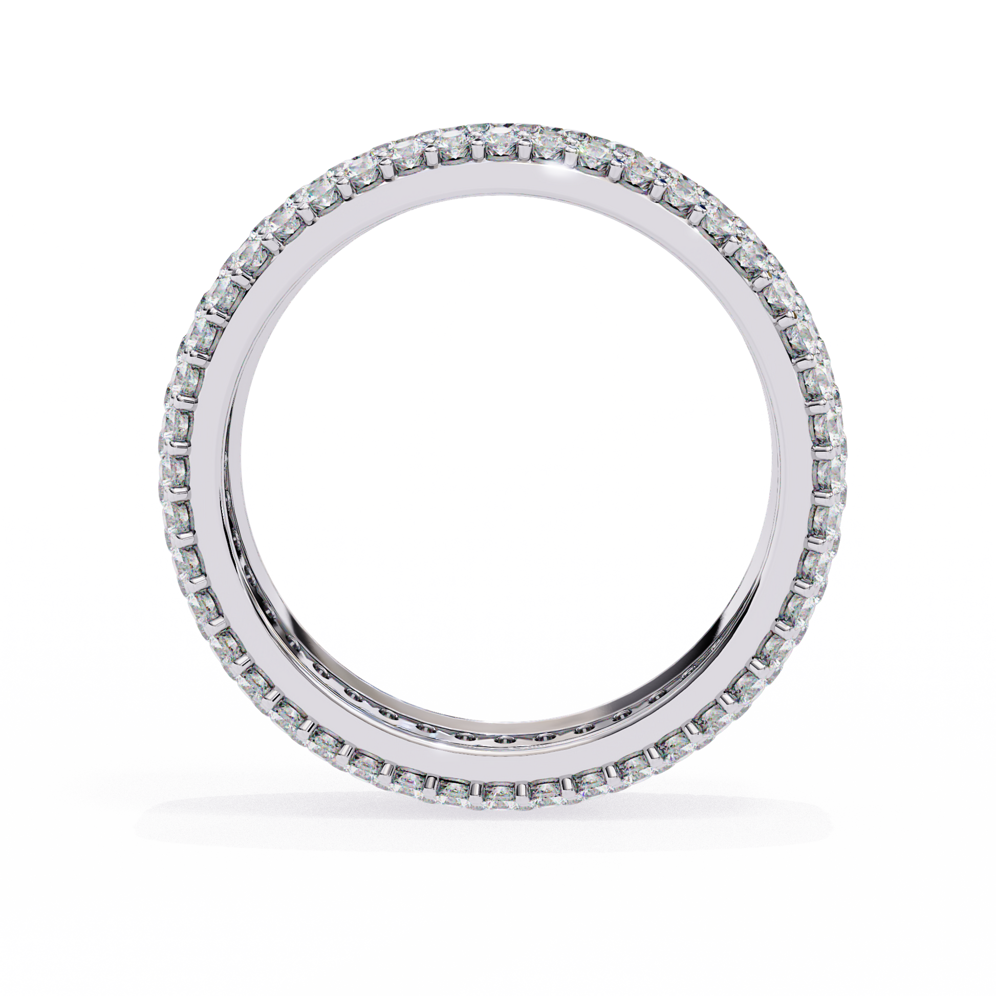 White Gold / Moissanite, White Gold / Lab Grown