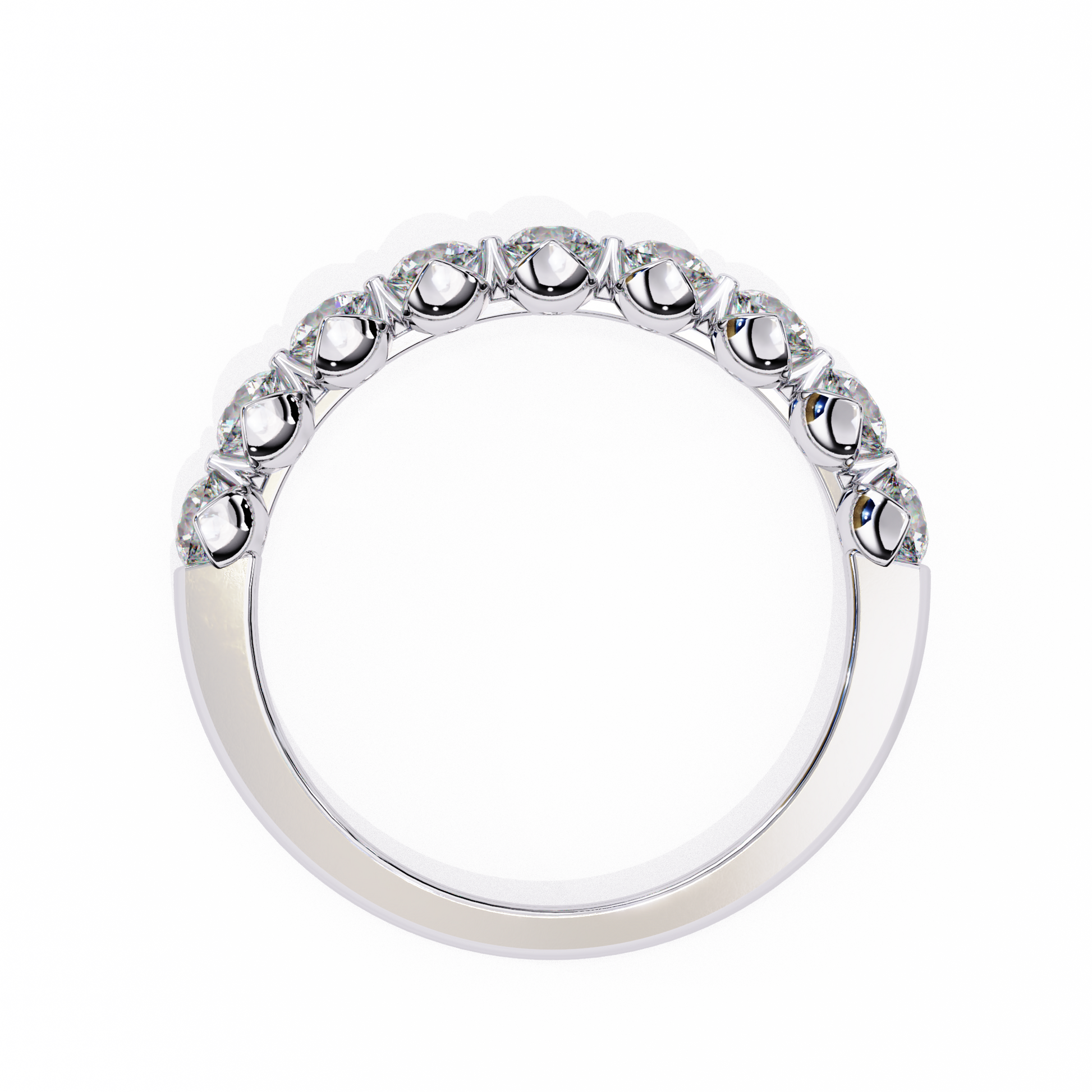 White Gold / Moissanite, White Gold / Lab Grown