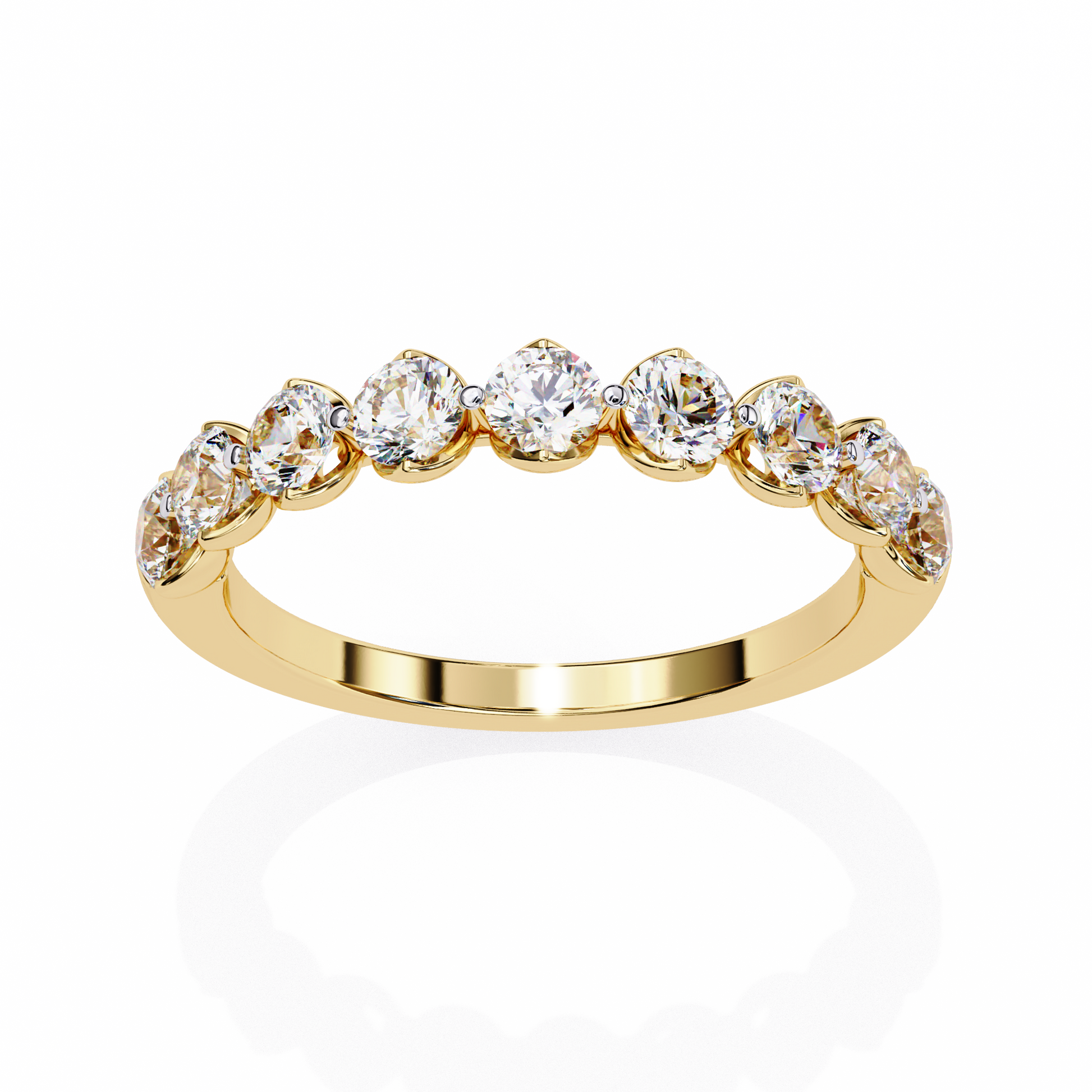Yellow Gold / Moissanite, Yellow Gold / Lab Grown