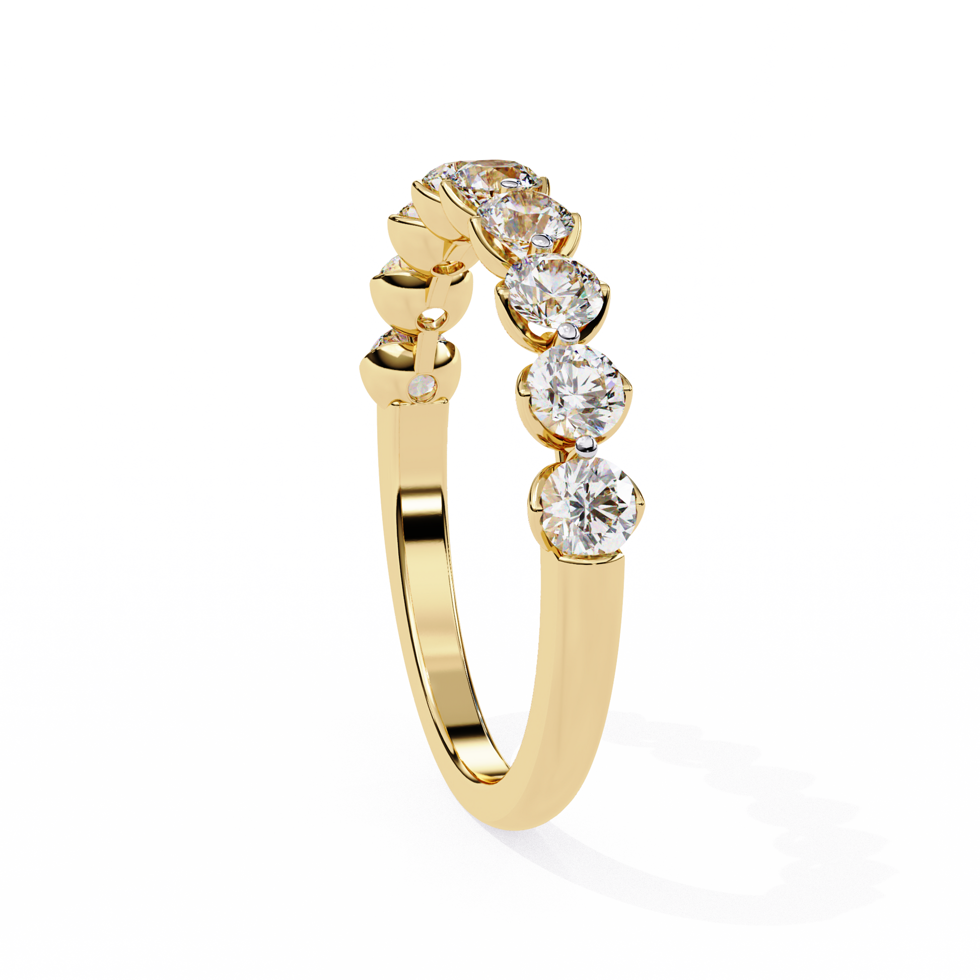 Yellow Gold / Moissanite, Yellow Gold / Lab Grown