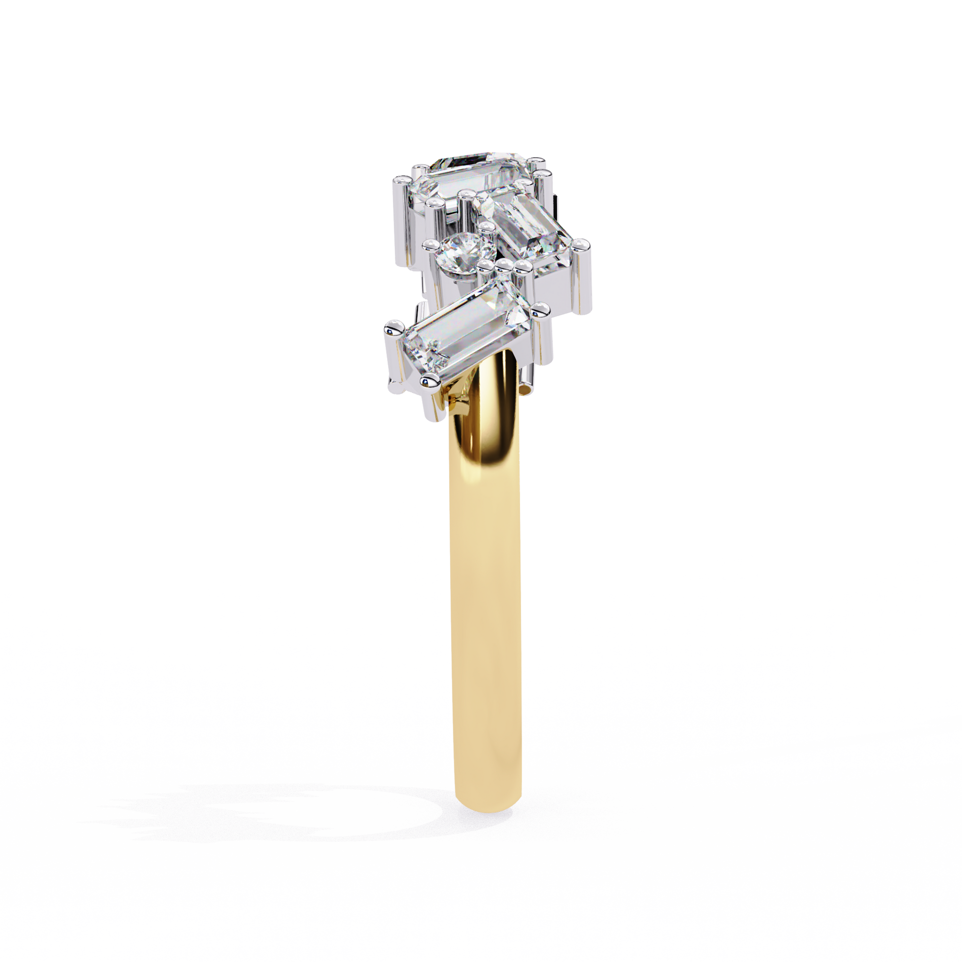 Yellow Gold / Moissanite, Yellow Gold / Lab Grown