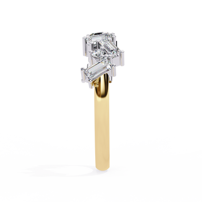 Yellow Gold / Moissanite, Yellow Gold / Lab Grown