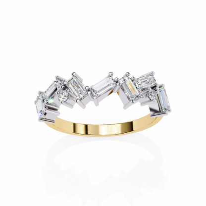 Yellow Gold / Moissanite, Yellow Gold / Lab Grown