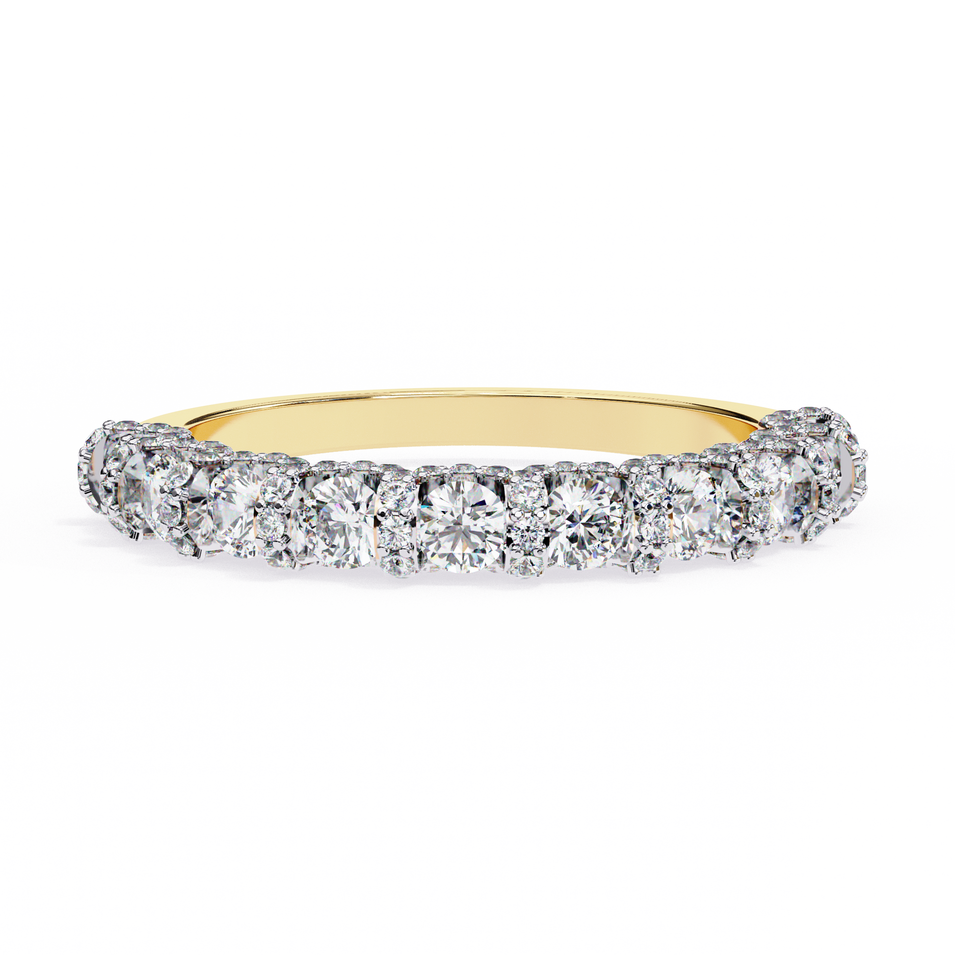 Yellow Gold / Moissanite, Yellow Gold / Lab Grown
