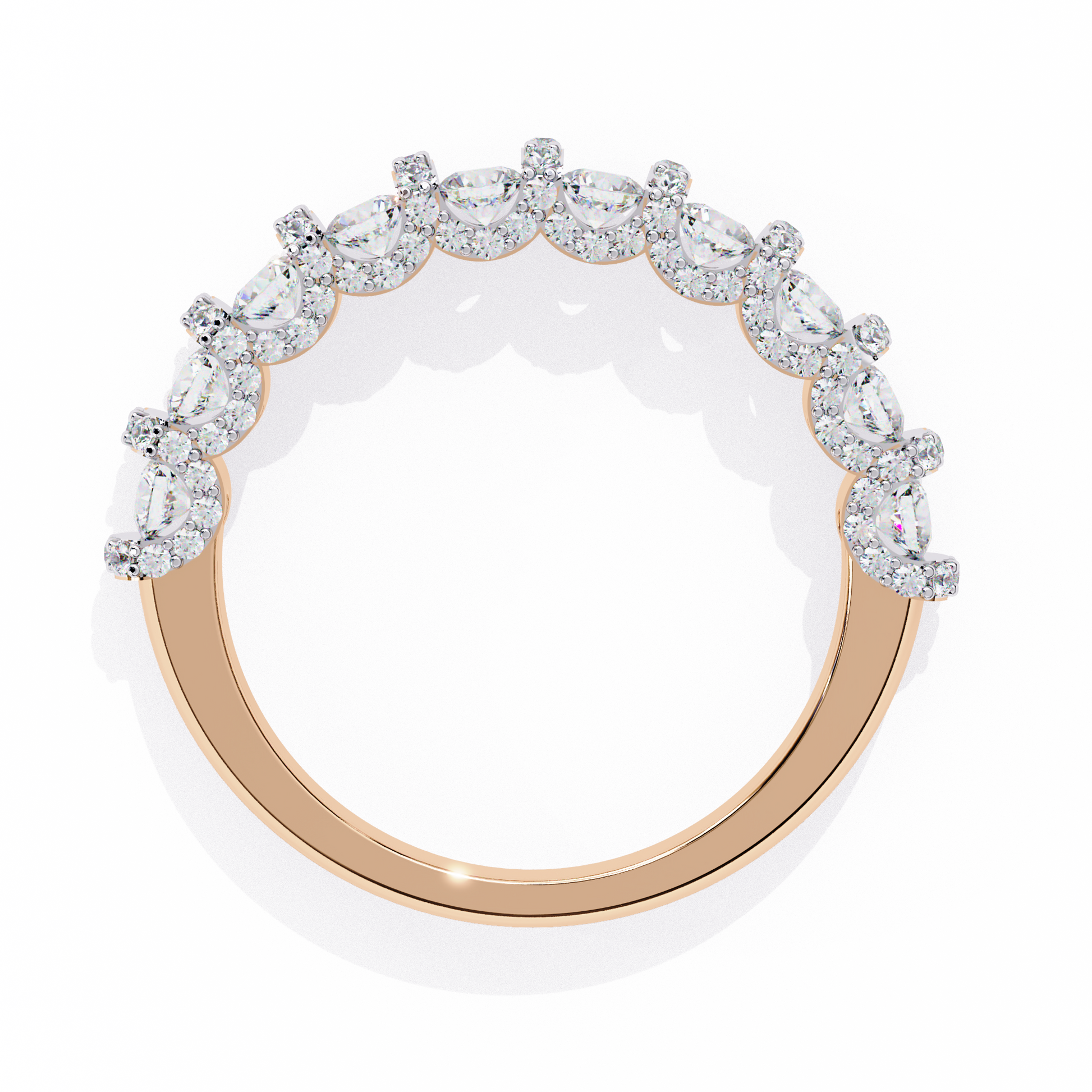 Rose Gold / Moissanite, Rose Gold / Lab Grown