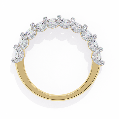 Yellow Gold / Moissanite, Yellow Gold / Lab Grown