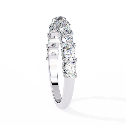 White Gold / Moissanite, White Gold / Lab Grown