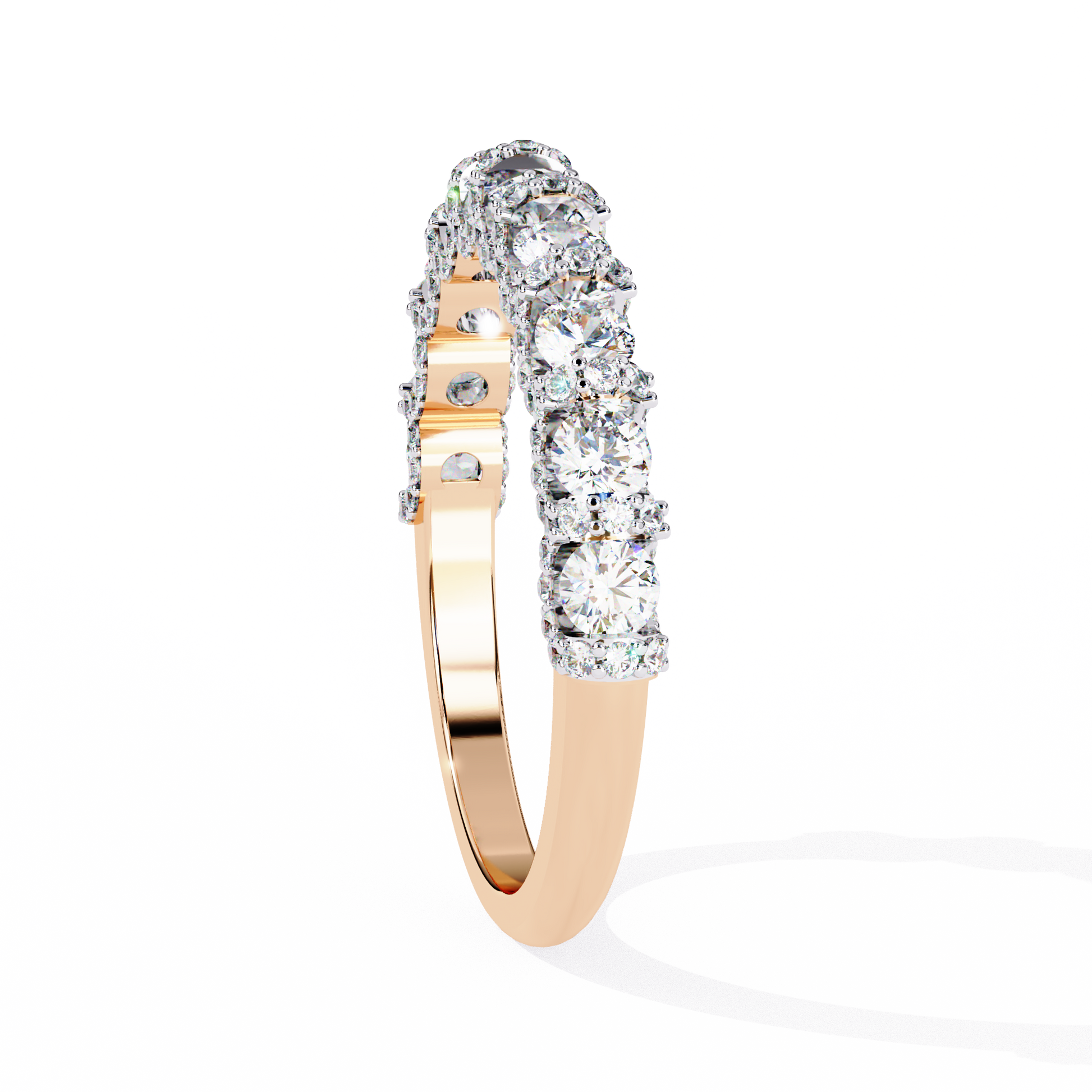 Rose Gold / Moissanite, Rose Gold / Lab Grown