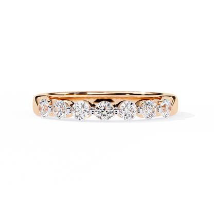 0.55 CT Round Diamond Prong Set Wedding Band