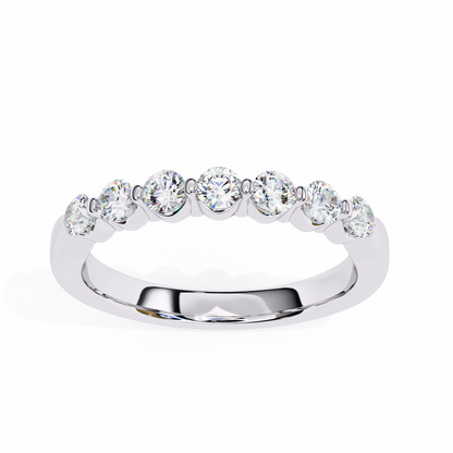 0.55 CT Round Diamond Prong Set Wedding Band