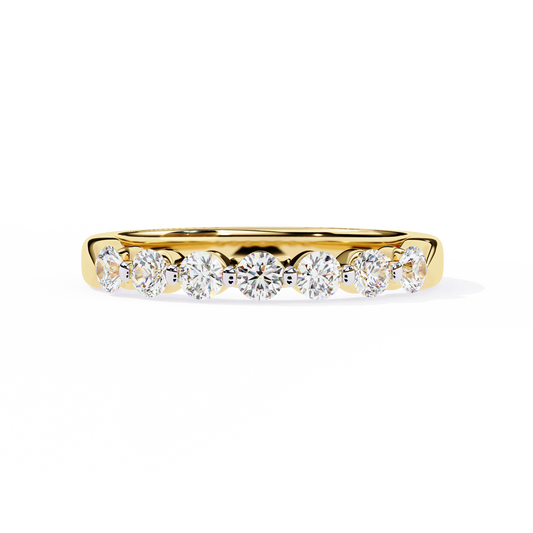 0.55 CT Round Diamond Prong Set Wedding Band