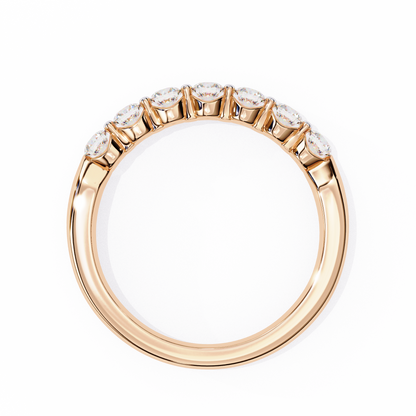 0.55 CT Round Diamond Prong Set Wedding Band