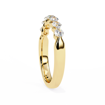 0.55 CT Round Diamond Prong Set Wedding Band
