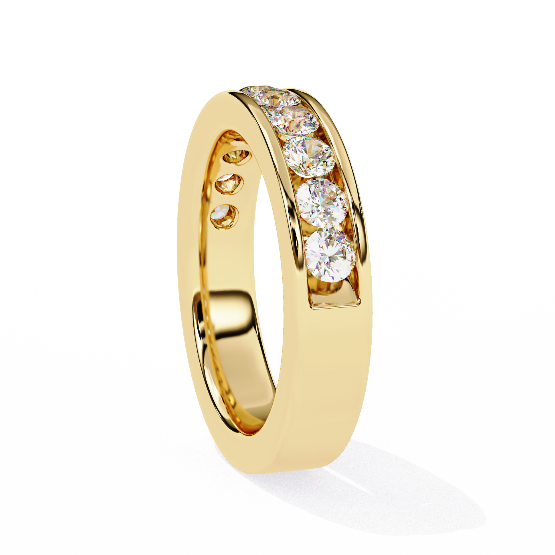 Yellow Gold / Moissanite, Yellow Gold / Lab Grown