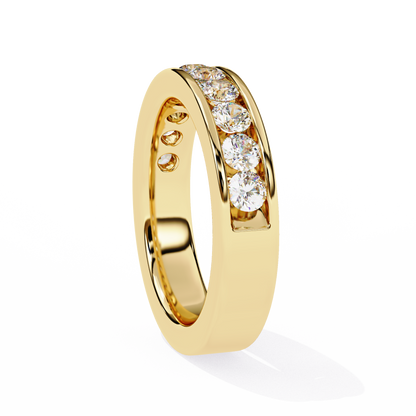 Yellow Gold / Moissanite, Yellow Gold / Lab Grown