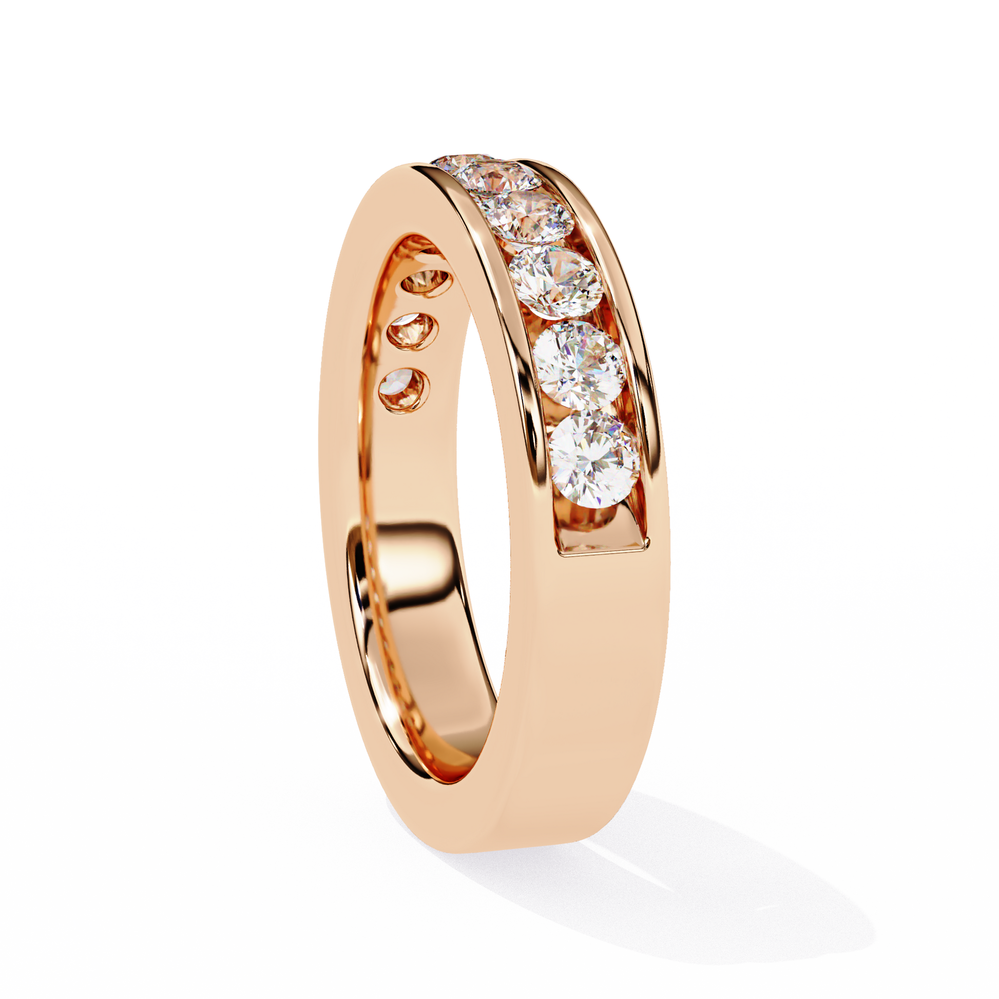 Rose Gold / Moissanite, Rose Gold / Lab Grown