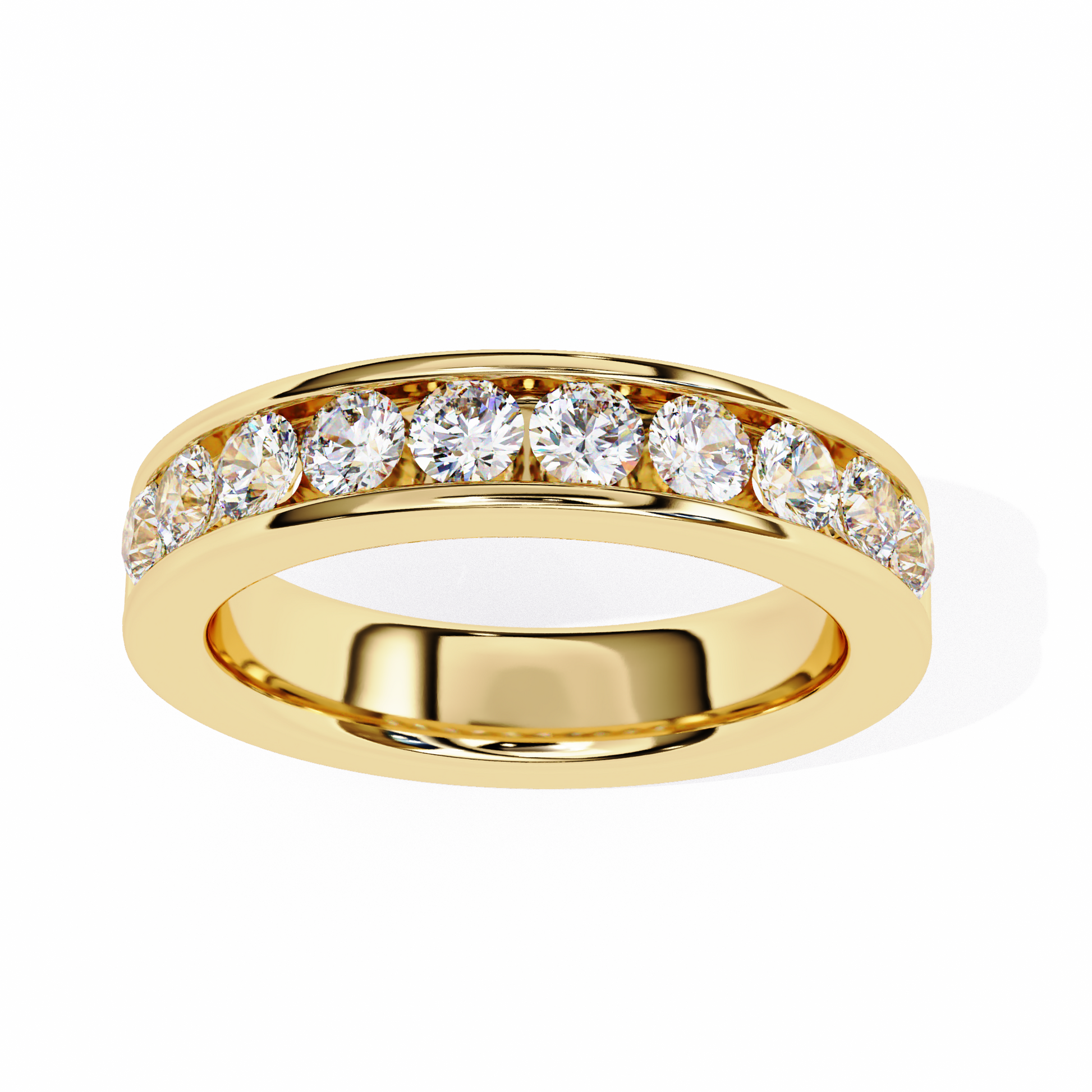 Yellow Gold / Moissanite, Yellow Gold / Lab Grown