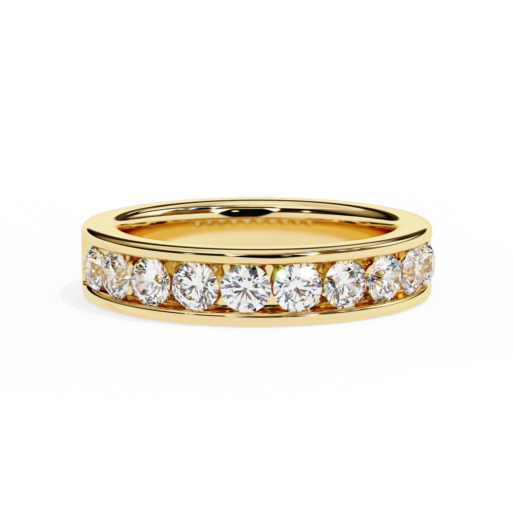 Yellow Gold / Moissanite, Yellow Gold / Lab Grown