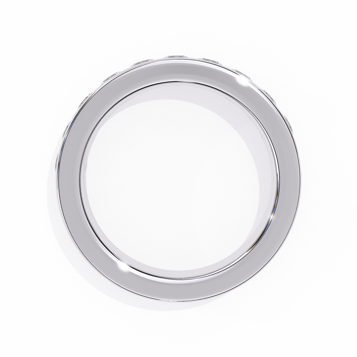 white gold / moissanite, white gold / lab grown