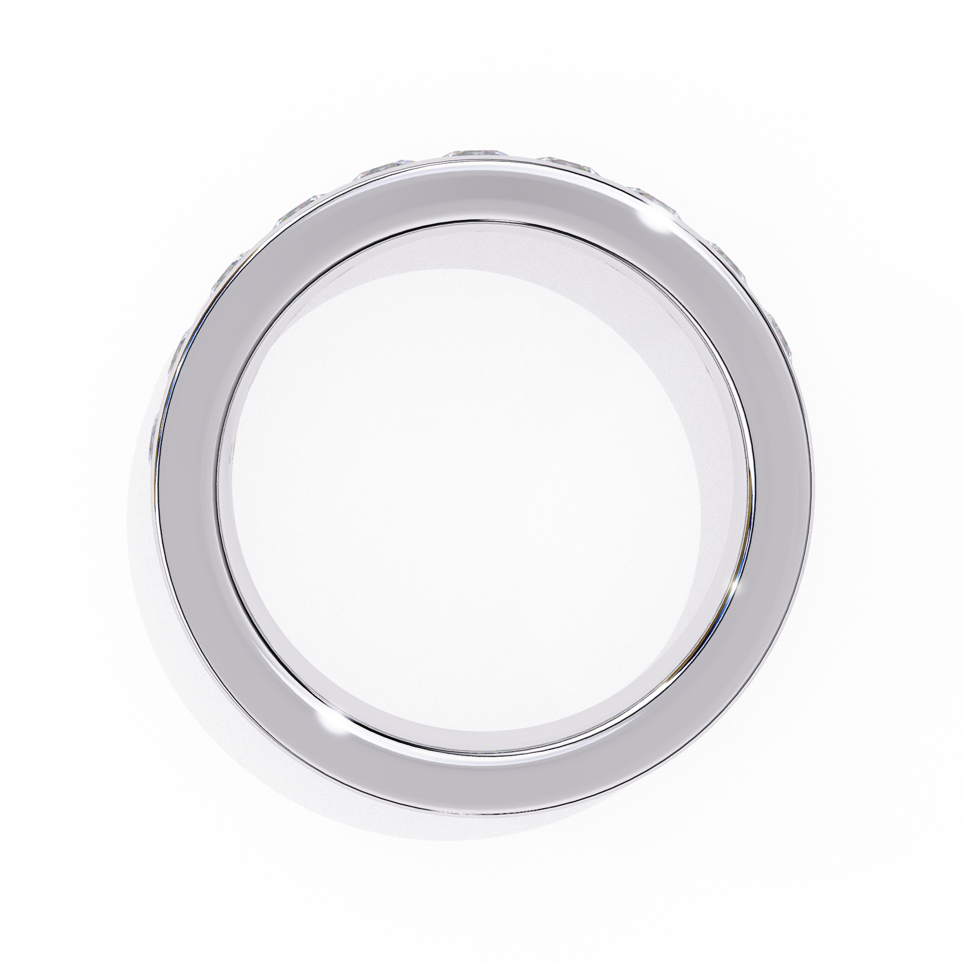 White Gold / Moissanite, White Gold / Lab Grown