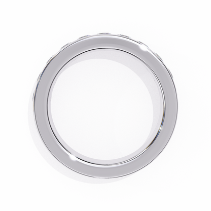 White Gold / Moissanite, White Gold / Lab Grown