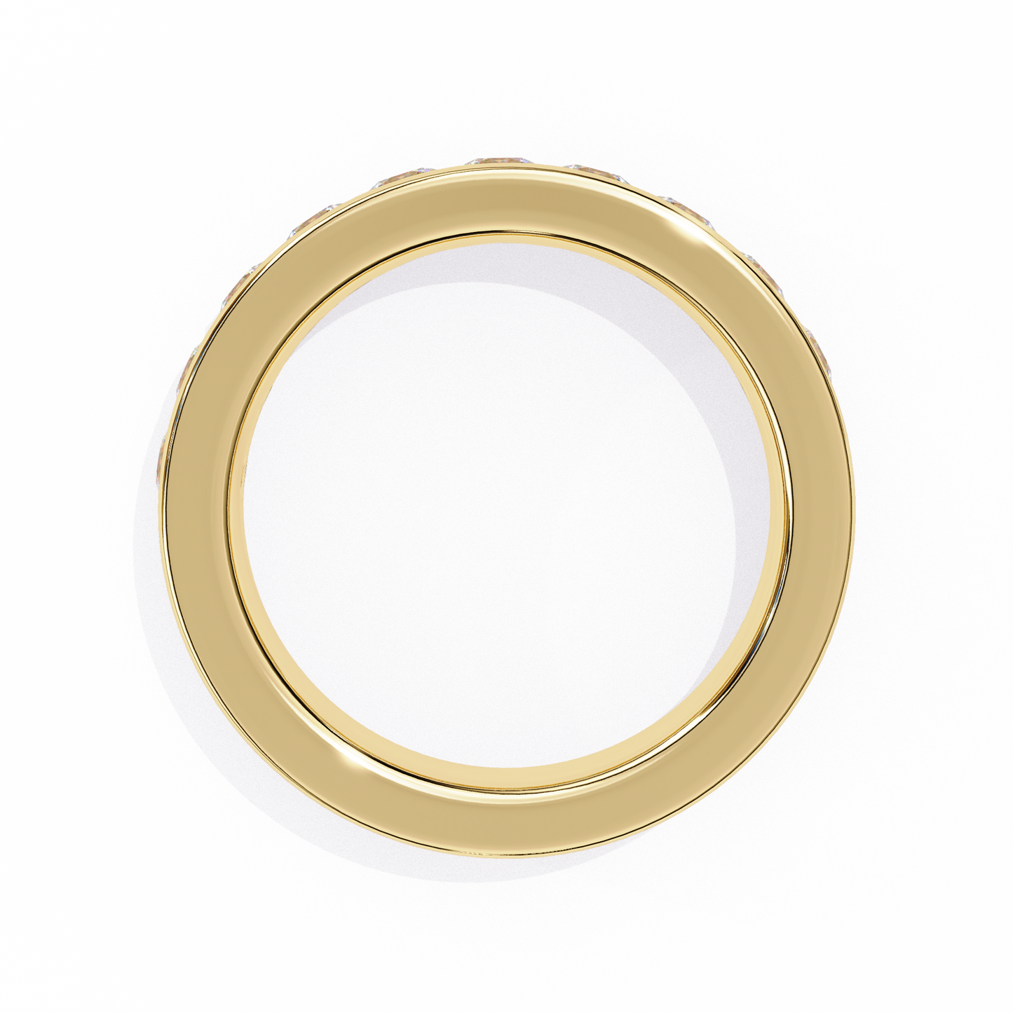 yellow gold / moissanite, yellow gold / lab grown