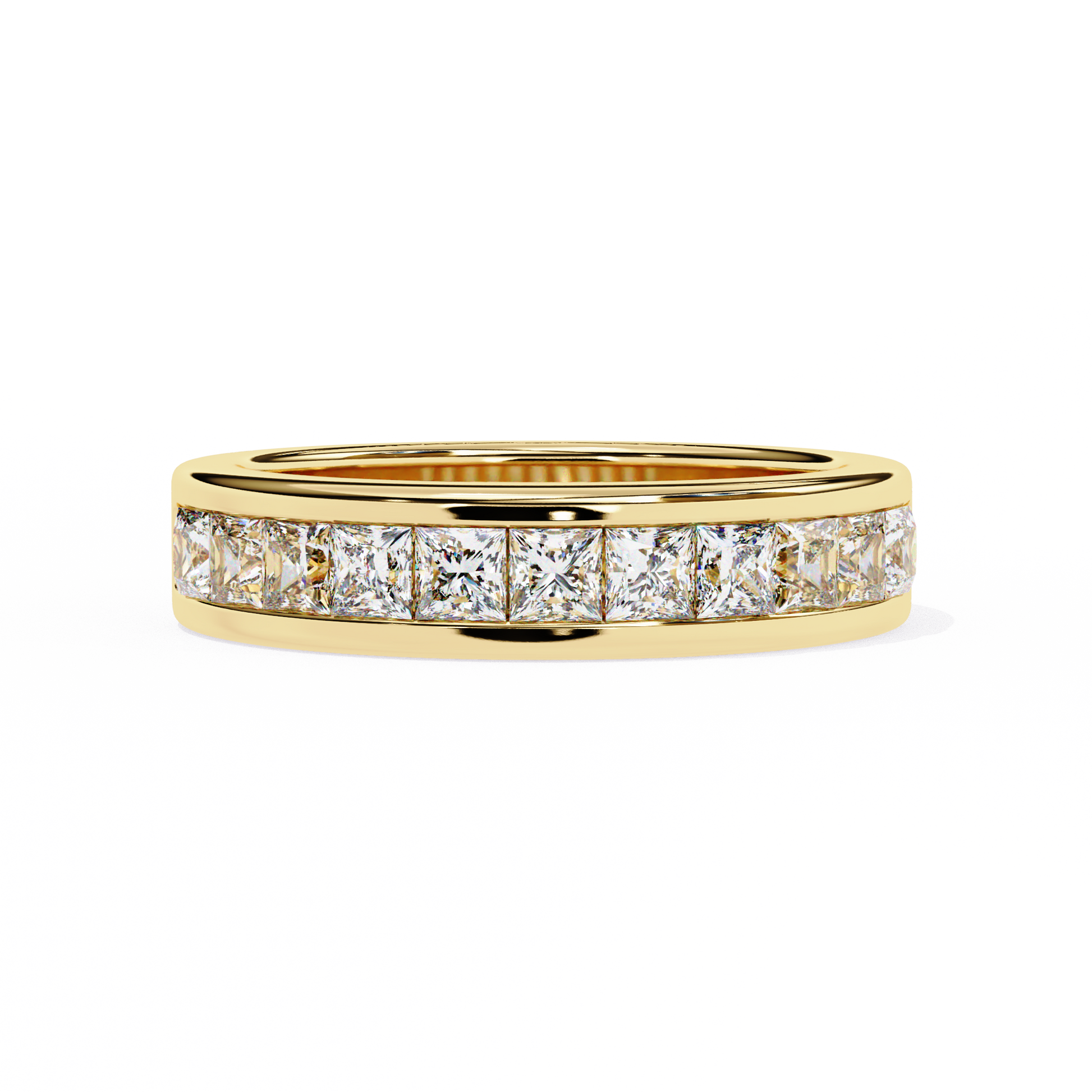 Yellow Gold / Moissanite, Yellow Gold / Lab Grown