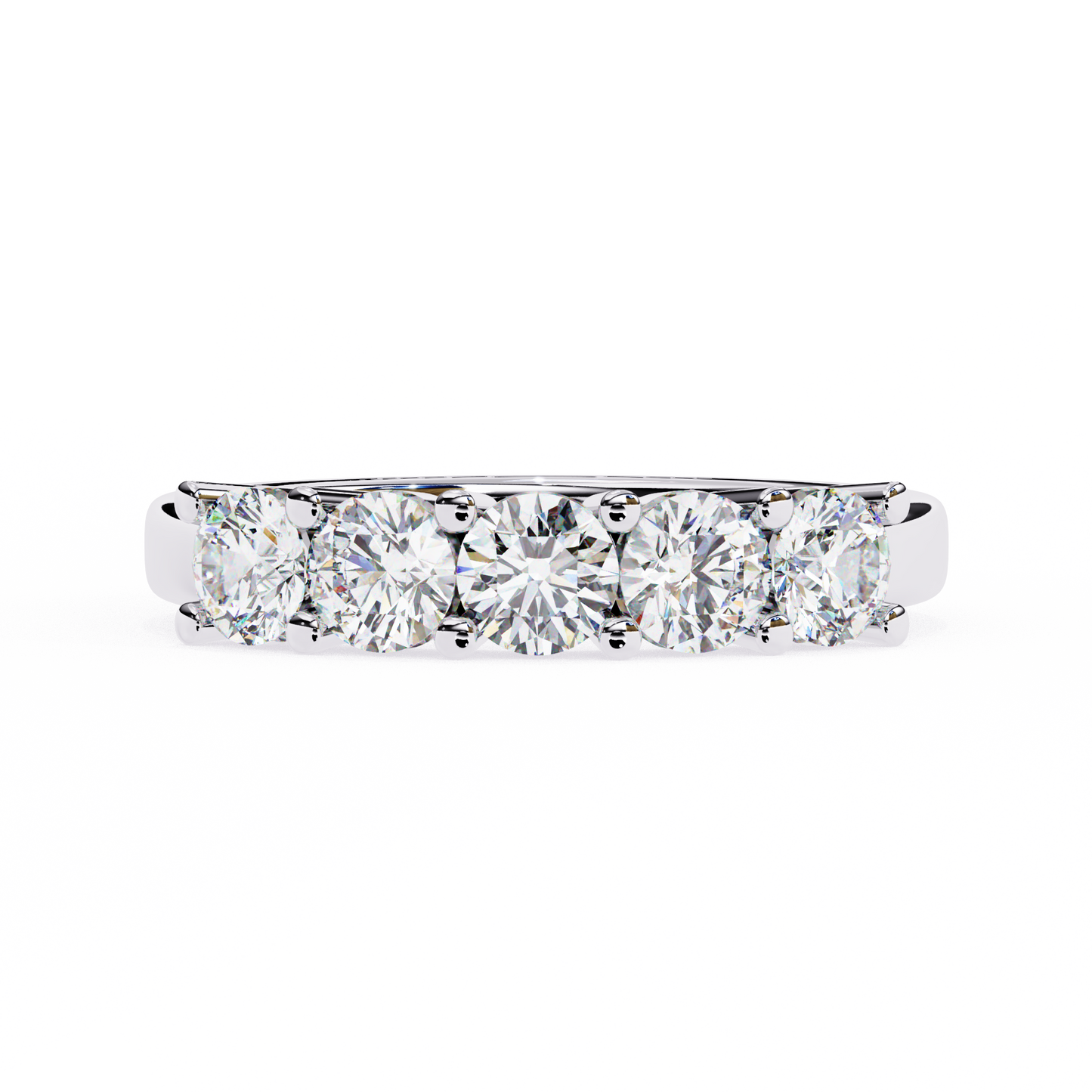 white gold / moissanite, white gold / lab grown